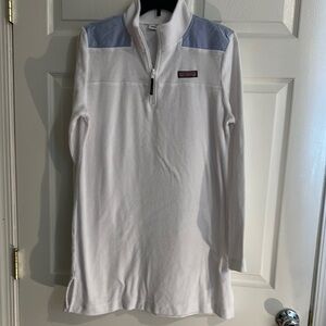 Vineyard Vines White and Light Blue Swim Coverup